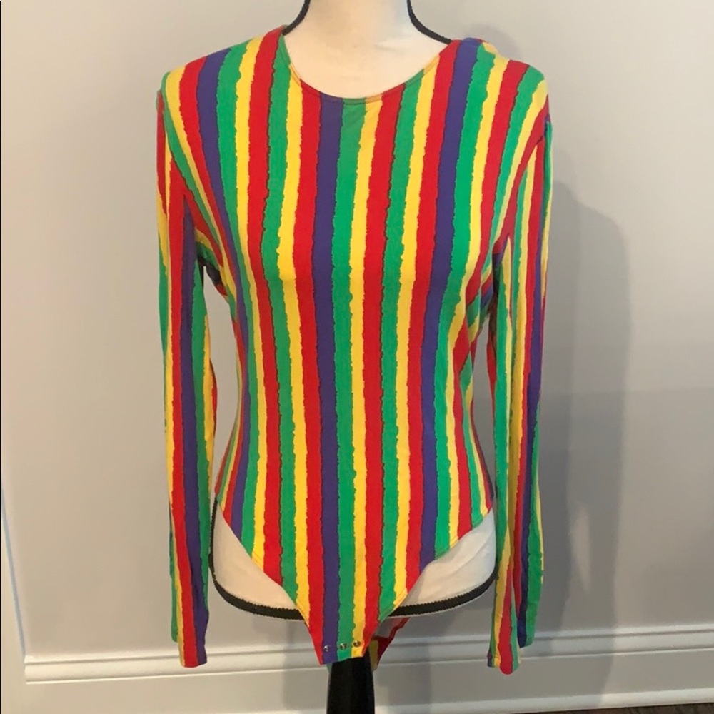 RARE HOT VINTAGE Multicolored Versace Bodysuit